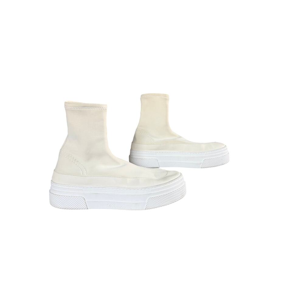 KHAITE Ludlow Sock Sneaker Boots EU 40 Cream Chunky Platform Made in Italy
